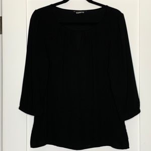 EXPRESS BLACK CUTOUT BLOUSE